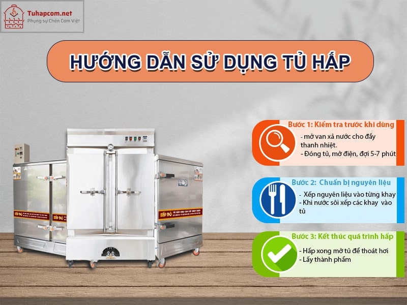 Hướng dẫn sử dụng tủ hấp công nghiệp Bếp Đỏ