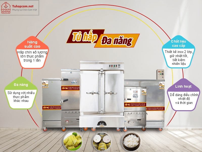 Tính năng và ưu điểm của tủ hấp công nghiệp